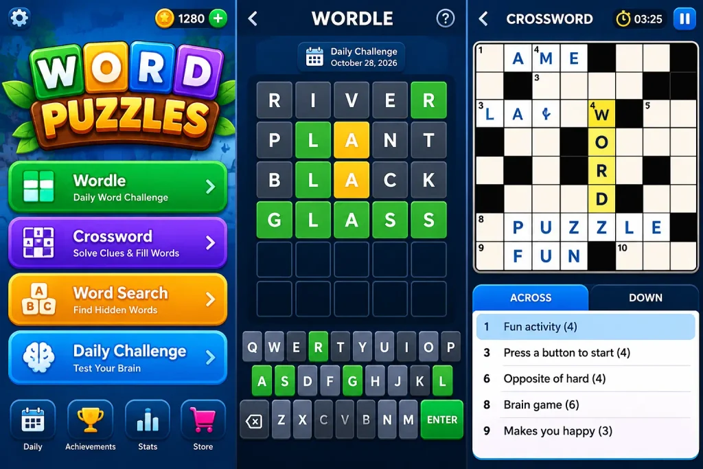 Word puzzle games
