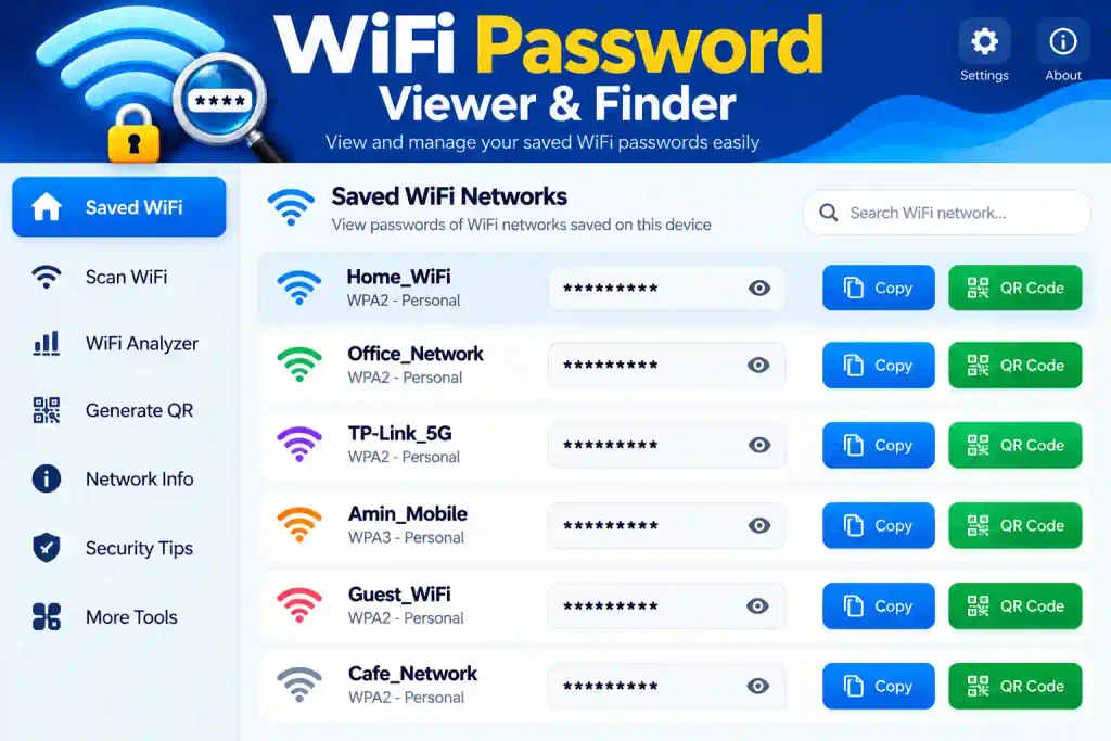 WiFi Password Viewer & Finder